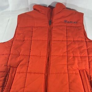 Ariat Orange Quilted Vest size large